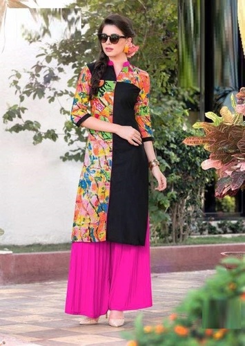 Pink Designer Cotton Kurti