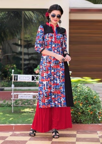 Blue Ladies Fancy Kurtis