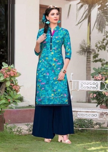 Blue Digital Printed Kurtis