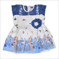 Girls White Frill Frock