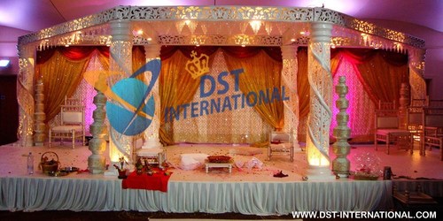 Half Zali Half Crystal Mandap