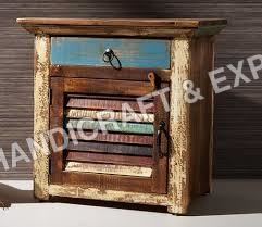 Handmade Reclaimed Wooden Bed Side