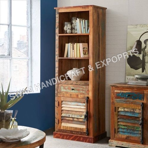 Handmade Reclaimed Wooden Book Shelf Cabinet