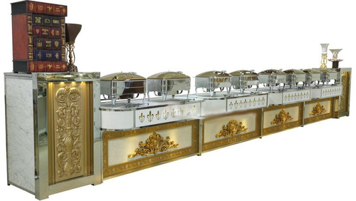Metal Roman Inspired Catering Counter
