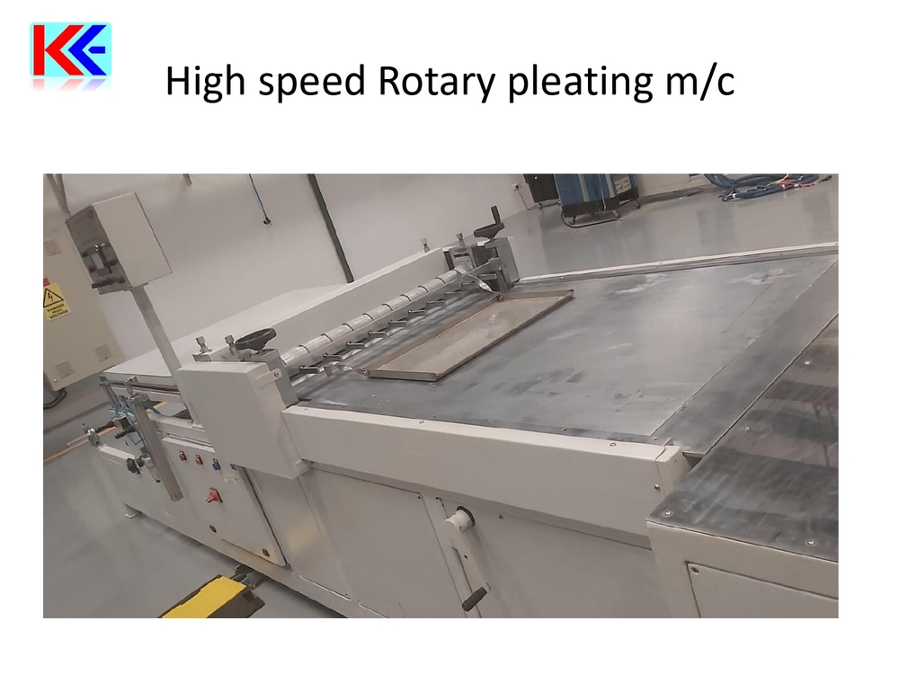 High Speed Rotary Pleating Machine - Color: Blue