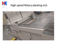 High Speed Rotary Pleating Machine