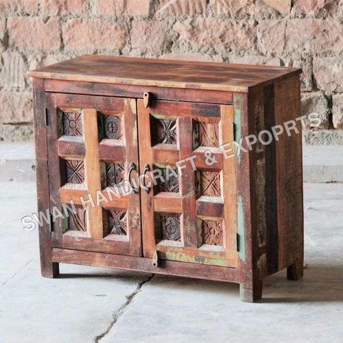 Handmade Rustic Wood Two Door Side Board