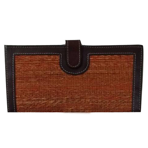 Red Color Jute Fabric Designer Handbag