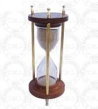 Wood & Brass Nautical Sand Timer (5 min)