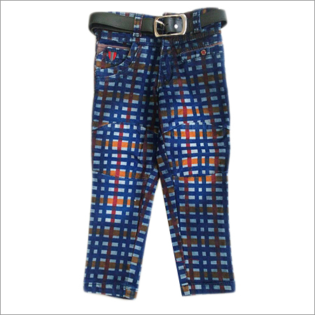 Kids Party Wear Check Pant