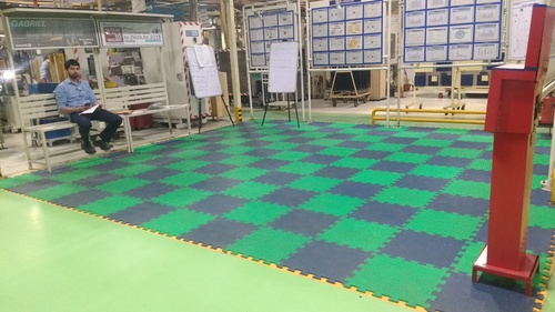 PVC Interlocking Tile - 20x20 Inch, Mixed Color, 10-30 mm Thickness | Ideal for Interior Spaces with Interlocking Square Edge Design