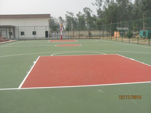 Volly Ball Flooring - Rubber Material, 29'6" Square Size, Red Color, 40-100mm Thickness | Premium Quality Performance Surface