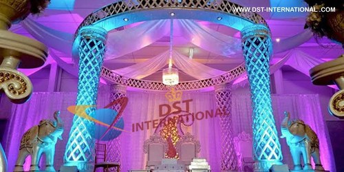 Round Fiber Crystal Mandap