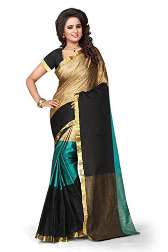 Black Jacquard Silk Saree