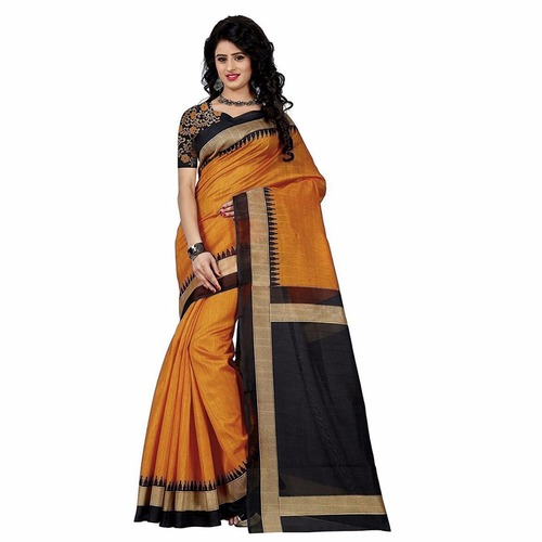 Yellow Silk Saree