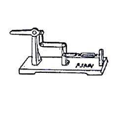 Cranked Compound Lever - Wooden Base and Metal, Brown and White Finish for Laboratory Applications