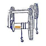 Laboratory Winch Crab Single Purchase - Metal Material, Black and Blue Design | Ideal for Laboratory Applications