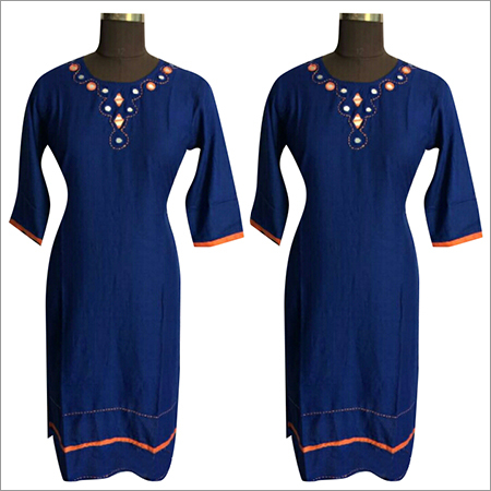 Rayon Fabric Ladies Kurtis