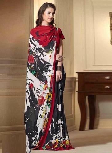 Black Exclusive Printed Saree