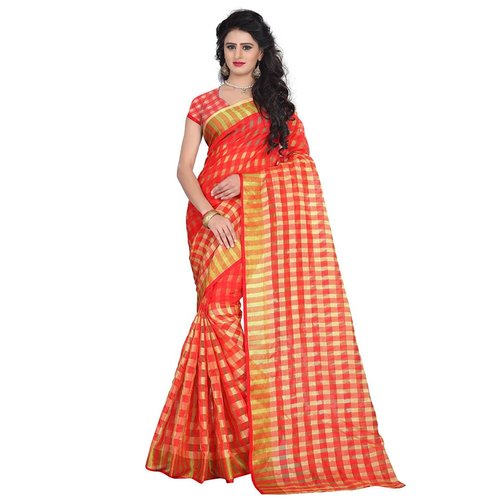 Orrange Festivel Printed Saree