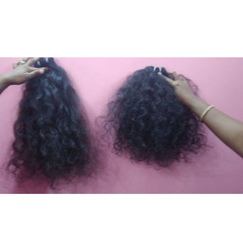 Natural Black & Brown Curly Human Hair