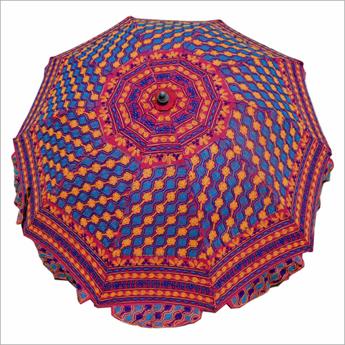 Handcrafted Designer Umbrella - Cotton & Polyester Blend | Elegant Design, Customizable Options, High Strength, Foldable Convenience