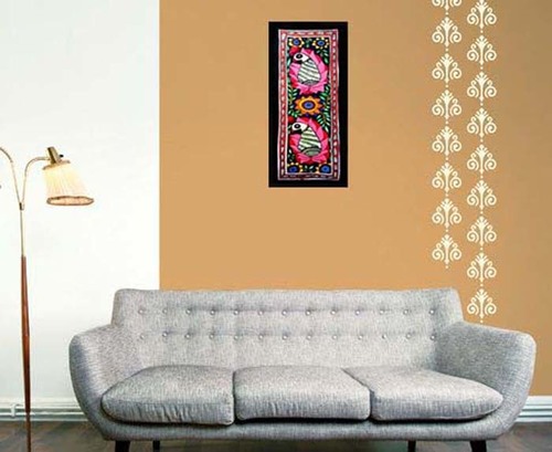Mithila Birds Flower Painting Medium: Acrylic