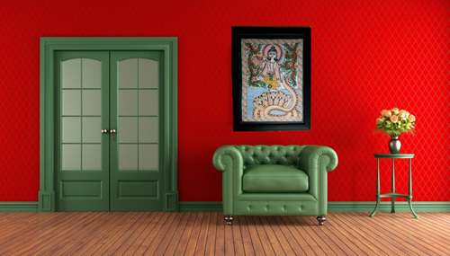 Mithila Krishna Painting