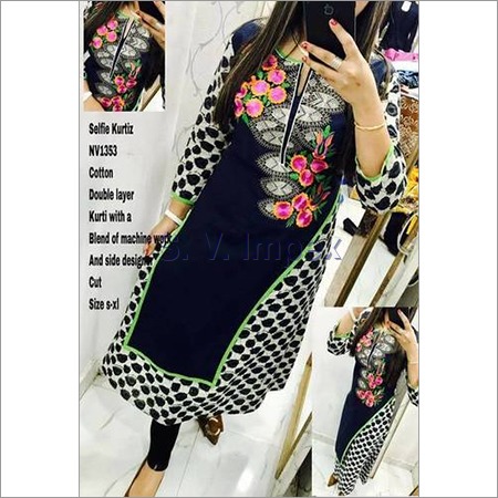 Ladies Cotton Kurti Size: Customized
