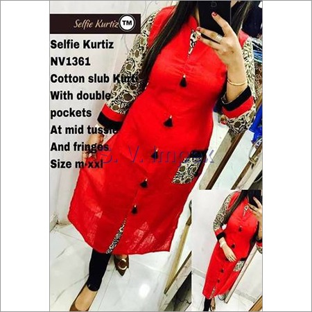 Designer Cotton Kurti - Customized Size, Trendy Style for Girls | Perfect for Everyday Wear