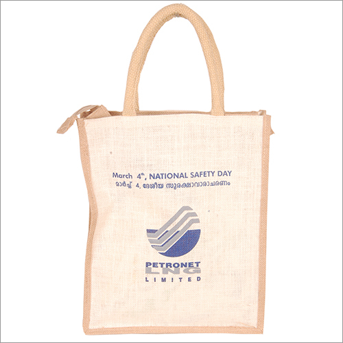 White And Cream Jute Bag