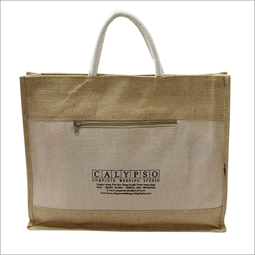Jute Bag - Small to Large Sizes | Brown and White, Customizable Design, Logo, and Usage Options for Promotional and Shopping Needs