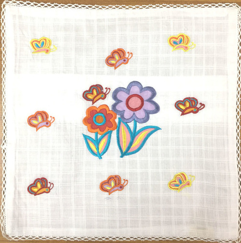 Butterfly Printed Cushion Cover - Cotton, Square Shape | Decorative for Garden Furniture