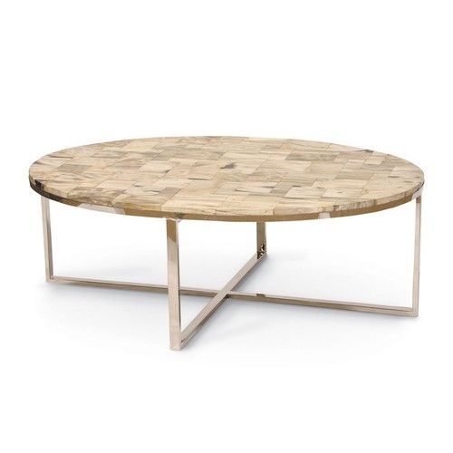 Round top Mother Of Pearl Inlay Coffee Table