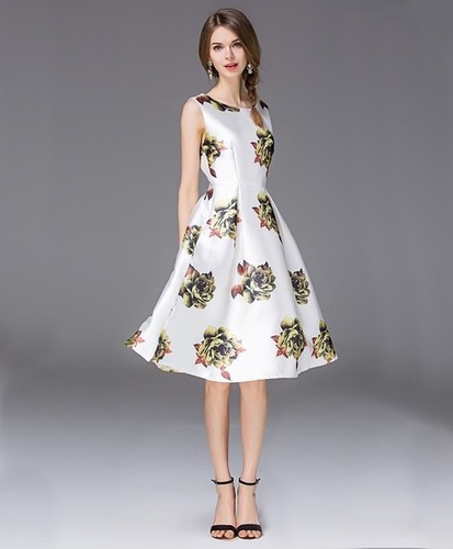 Western Dress - Satin Material, Available in All Sizes and Colors | Quick Dry, Washable, Sleeveless Style for Casual, Formal, Party Wear
