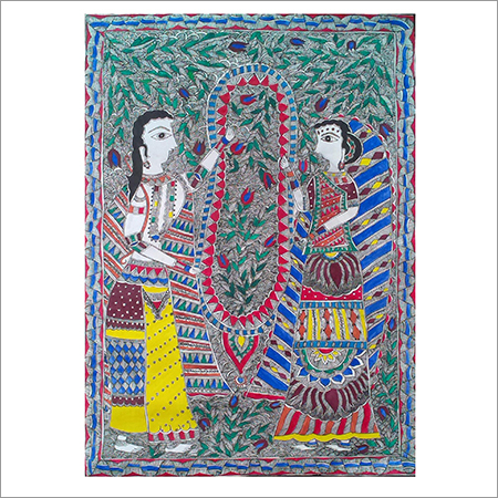 Ram Sita Jaimala Madhubani Painting