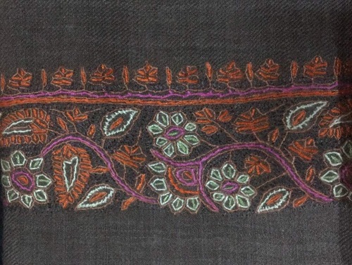 Hand embroidered fine shawl