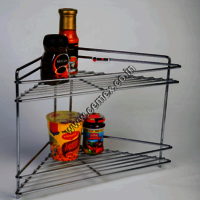 Stainless Steel Corner 2 Shelves