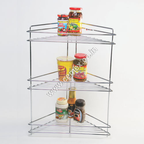 Stainless Steel Kitchen Corner 3 Shelves