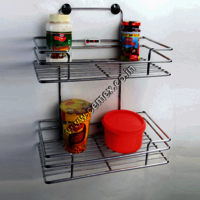 Stainless Steel Kitchen Double Shelves