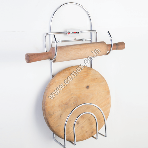 Stainless Steel Kitchen Rolling Pin Holder By SOHAIL INDUSTRIES