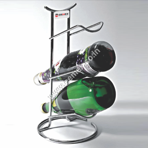 Stainless Steel 3 Bottle Bar Stand