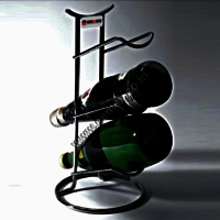 Stainless Steel 3 Bottle Bar Stand