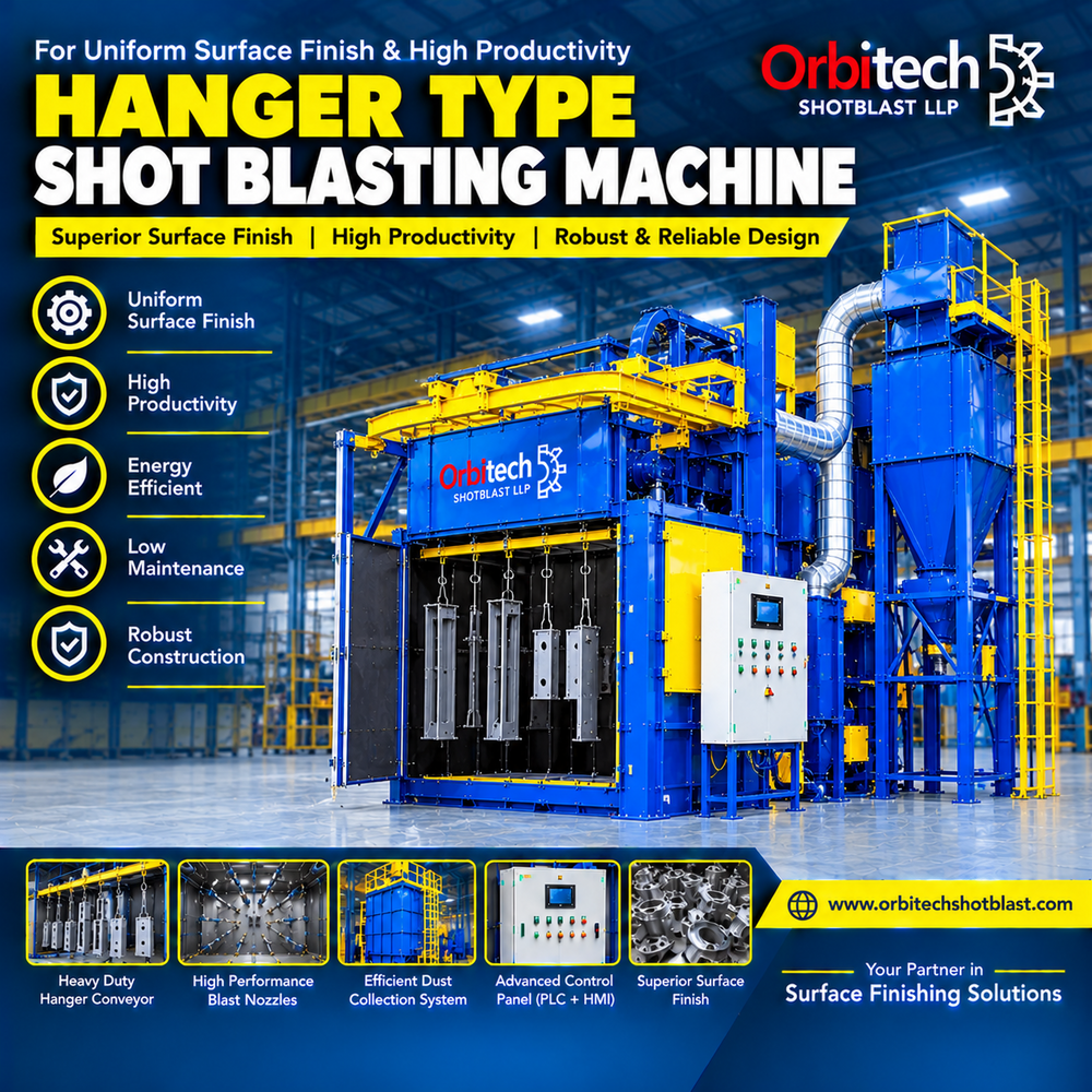 Hanger Type Shot Blasting Machine - Heavy-Duty Steel, Efficient Surface Preparation | Ideal for Industrial Applications