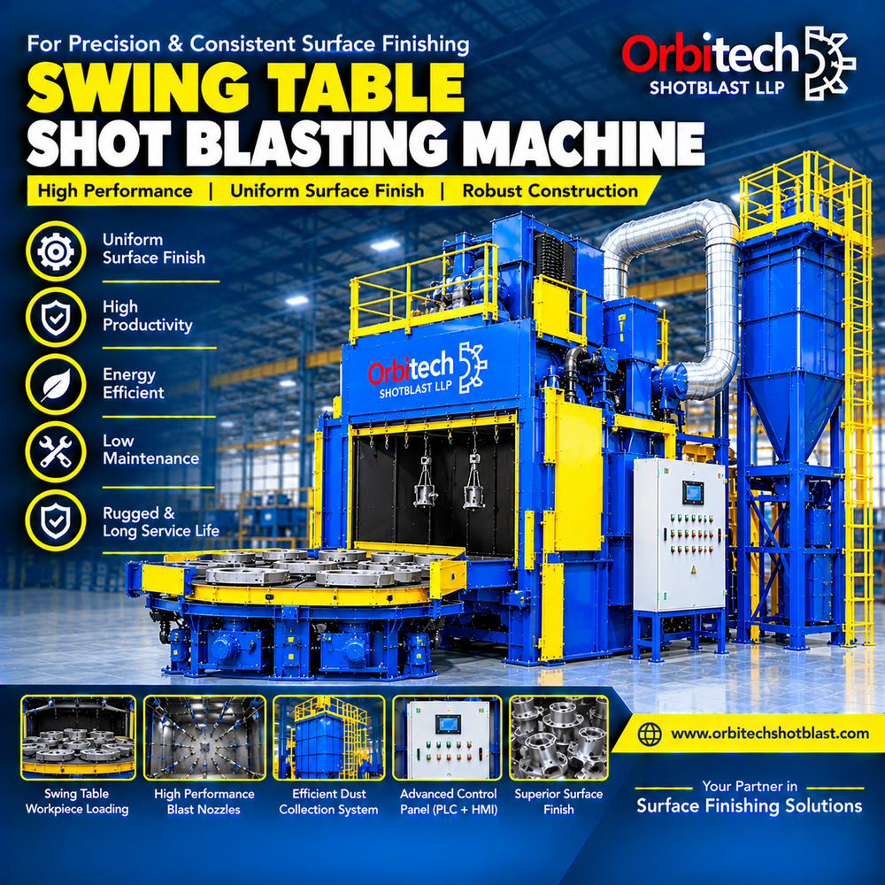 Swing Table Shot Blasting Machine