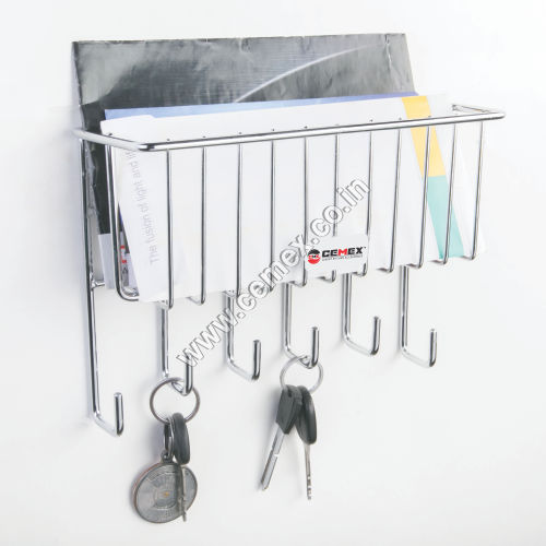 Stainless Steel Key & Letter Holder