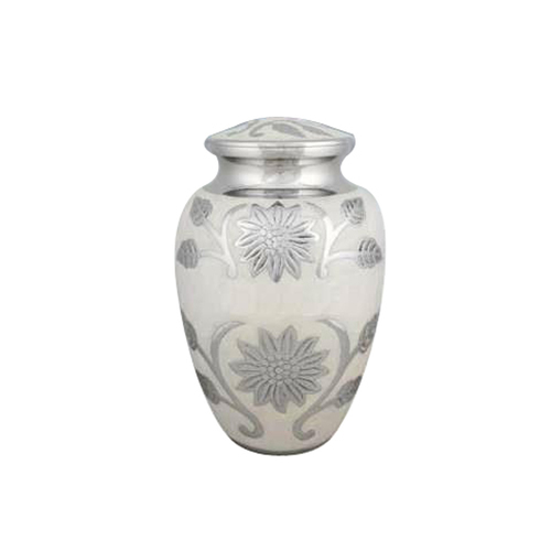 Pearly White Cremation Urn