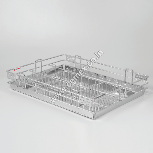 Stainless Steel Kitchen Perforated Cutlery Basket By SOHAIL INDUSTRIES