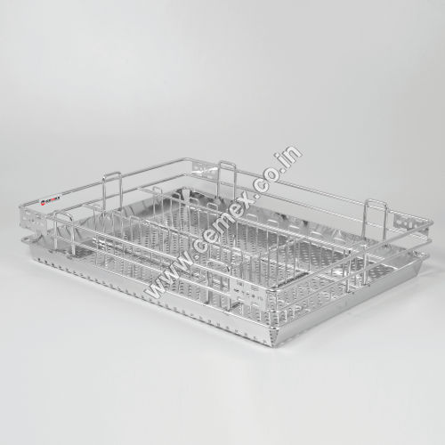 Stainless Steel Kitchen Perforated Cutlery Basket