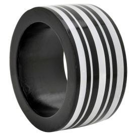 Black and White Resin Bangle